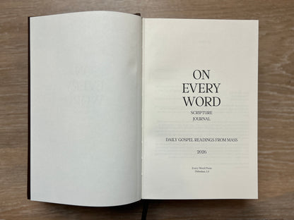 On Every Word Scripture Journal 2026